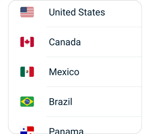 Fqtz connect step 2, choose VPN server location